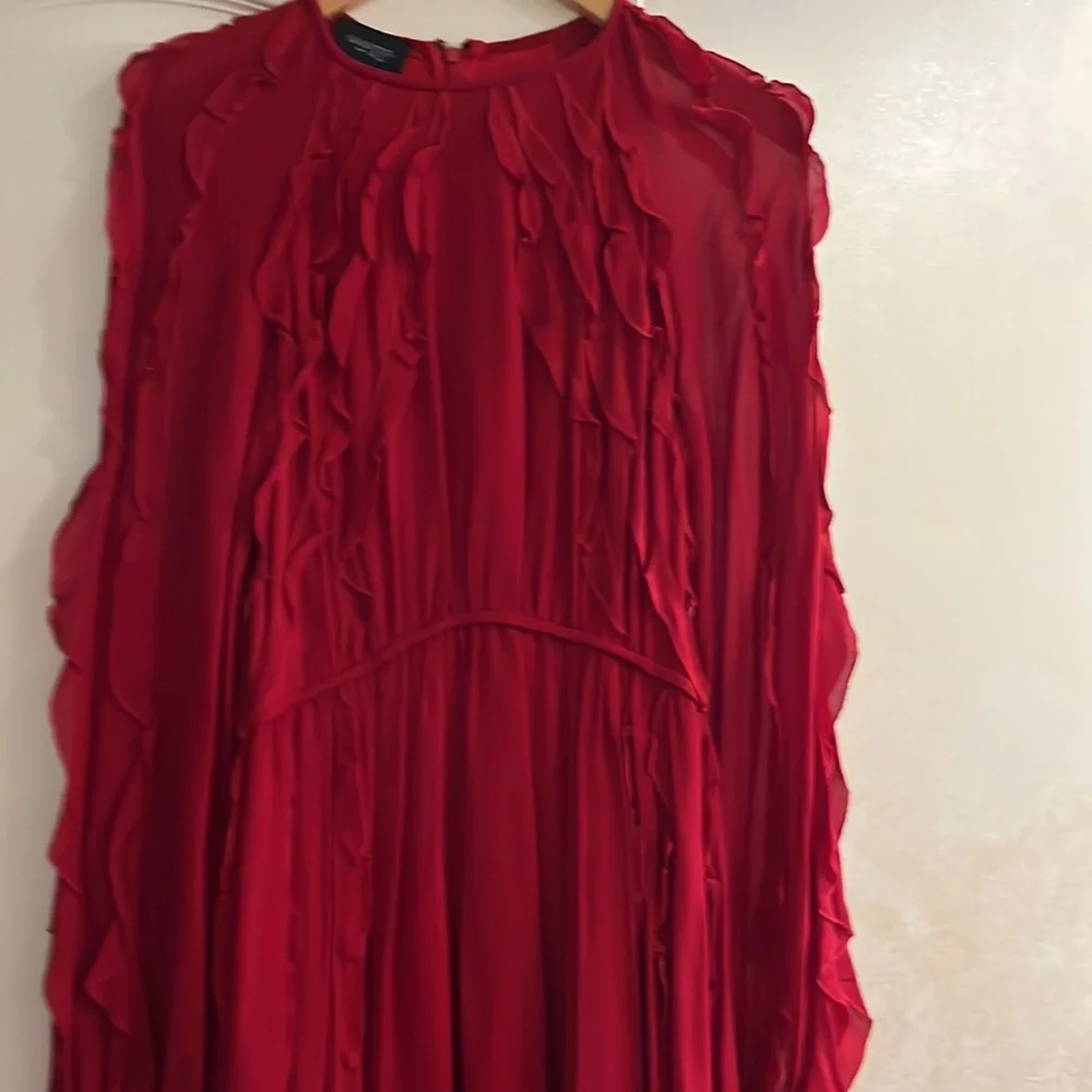 Beautiful Giambattista Vali red ruffle dress - Picture 2 of 10